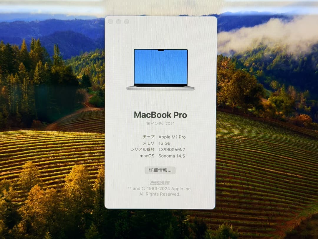 MacBook Pro 16インチ M1 Pro 512GB 16GB 2021
