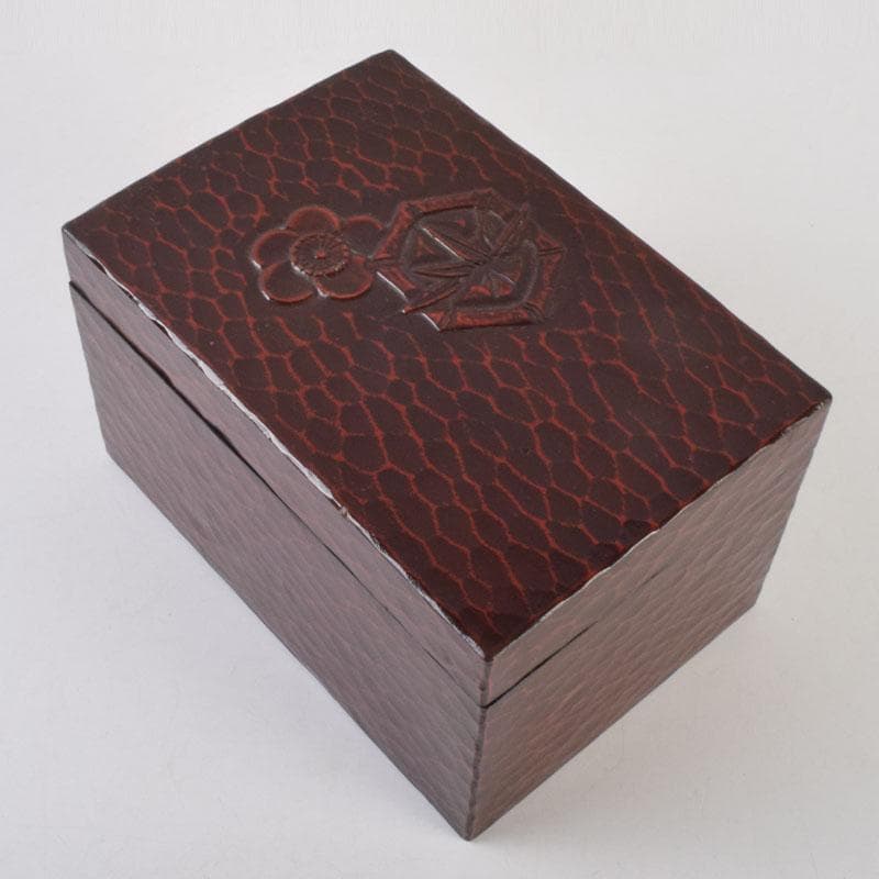 茶道具　鎌倉彫　利休茶箱　織部焼　茶碗　巾筒など　九点　一式　M　R9299