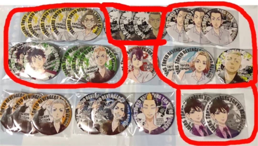 東京リベンジャーズ あたりツキ アクスタ 場地 ドラケン 缶バッジ 当たりくじ