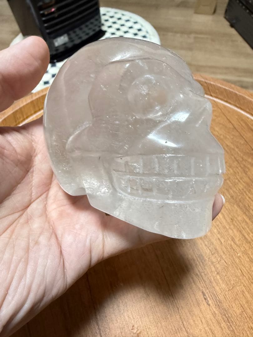 超大　高品質水晶彫り髑髏　インテリア アクセサリー 限定一点　本物保証　送料無料