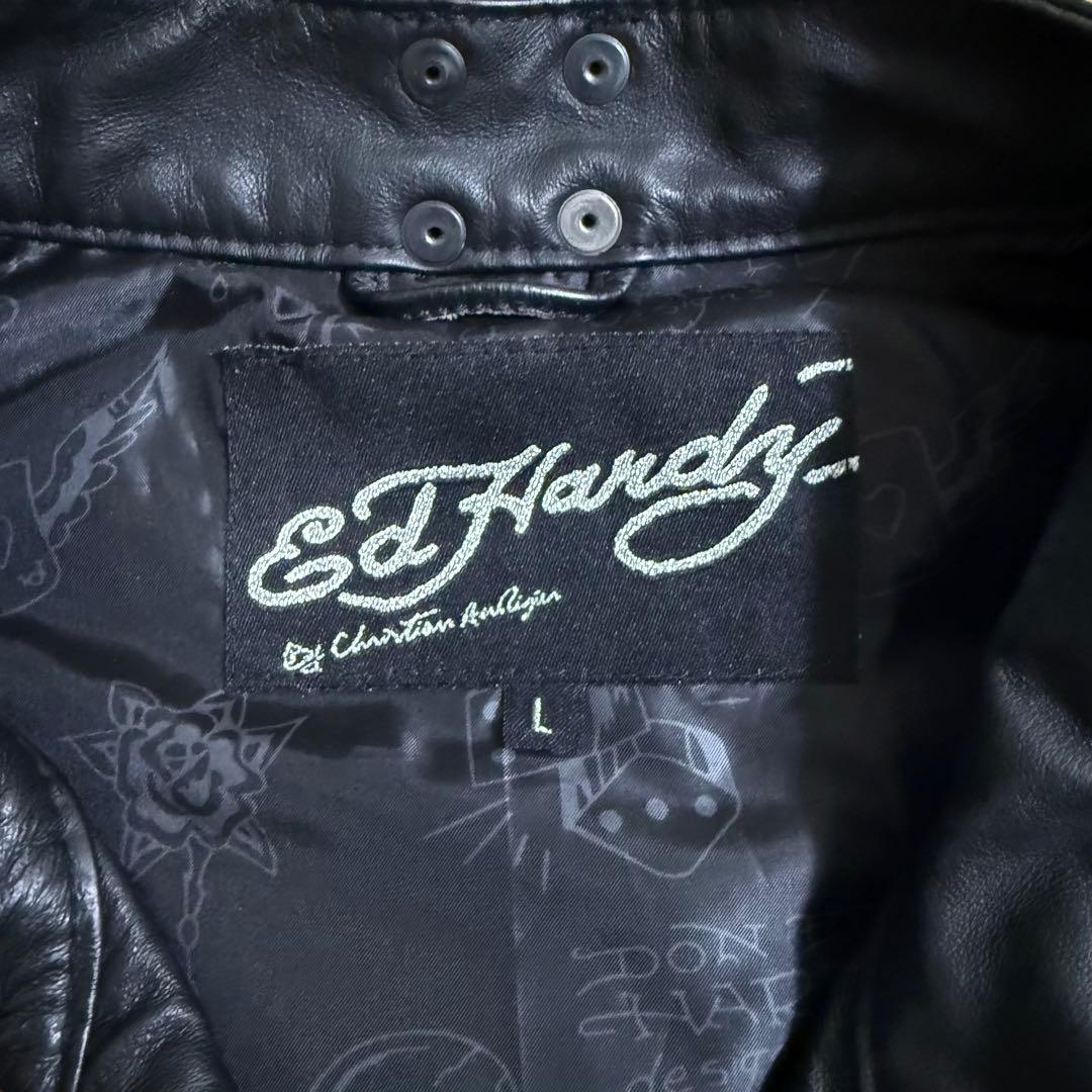 ジャケット・アウター edhardy leather jacket