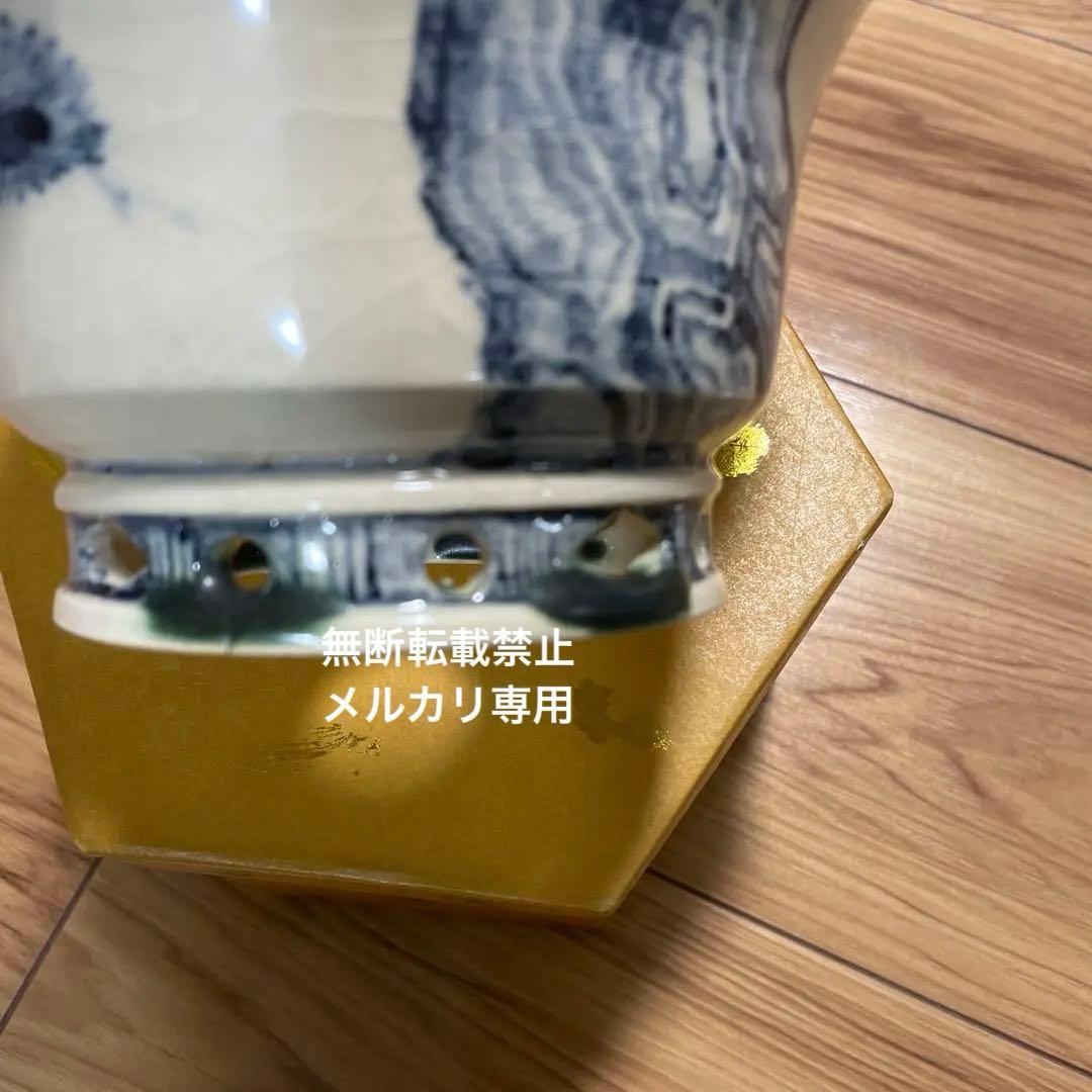 盆栽鉢　丸鉢　桑津香石　植木鉢　山野草　絵鉢