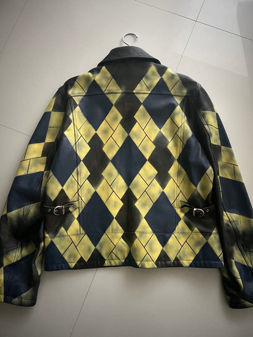 MASU エムエーエスユー ARGYLE LEATHER サイズ48