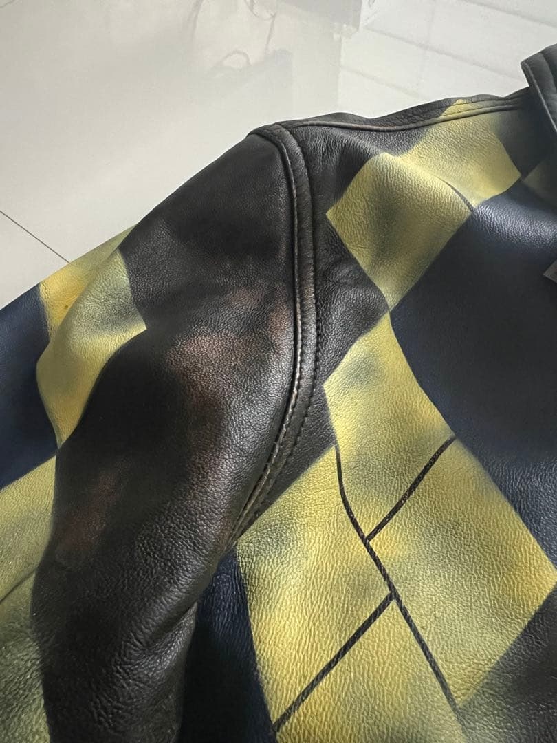 MASU エムエーエスユー ARGYLE LEATHER サイズ48