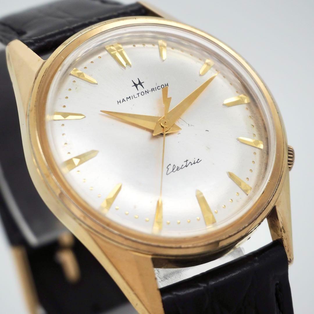519 稼働　ハミルトン 時計　メンズ　エレクトリック　リコー　ヴィンテージ