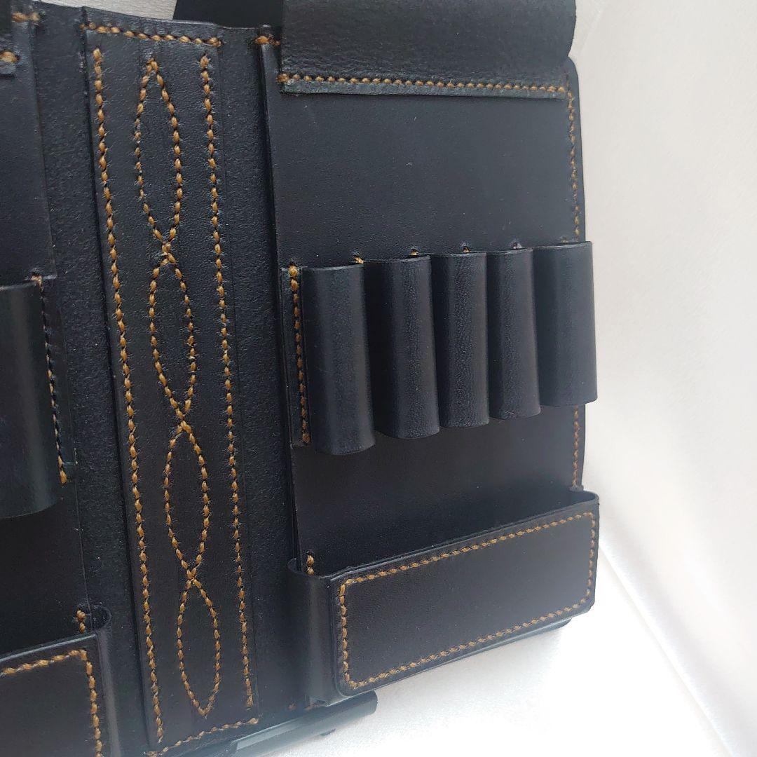 ブラックペンケース レザー 10本差し