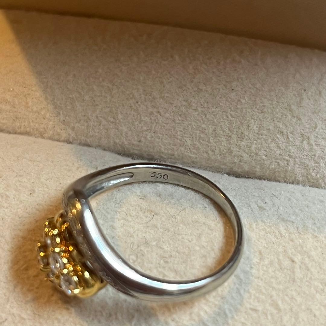 k18/pt900 ダイヤモンド　リング