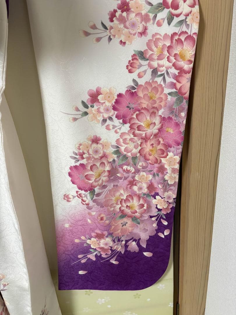 振袖・長襦袢・袴の３点セット　大学生　卒業式　成人式　正絹トールサイズぽっちゃり