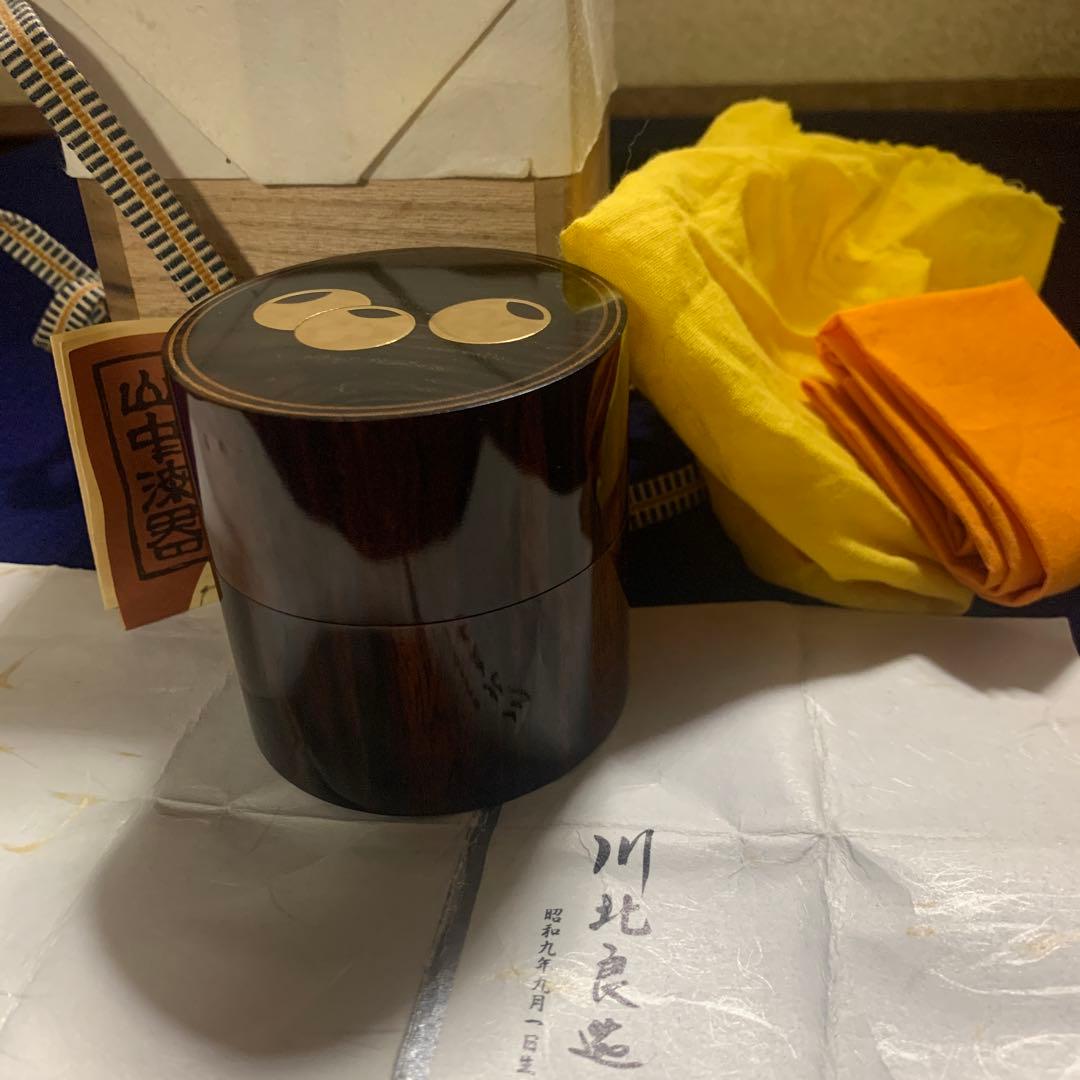 茶道具　棗　人間国宝　川北良造　象嵌　蒔絵