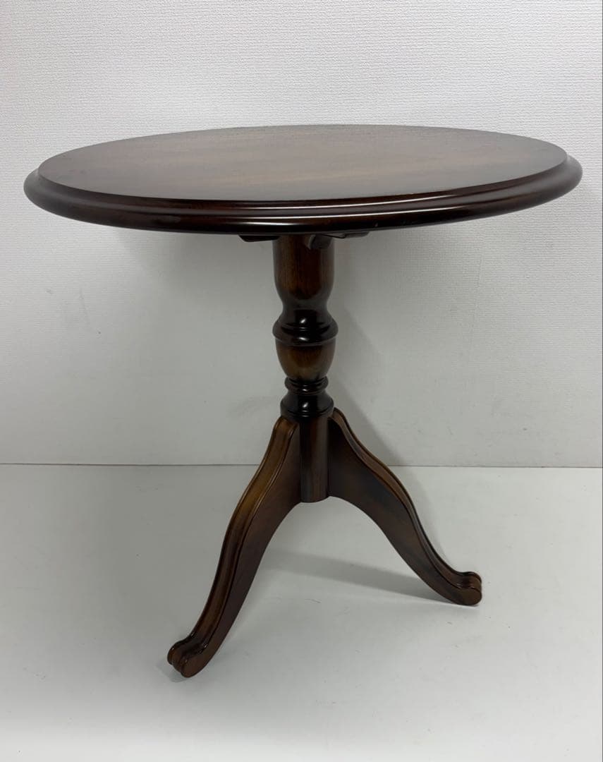 カリモク karimoku コロニアル ウォルナット 丸テーブル サイドテーブル