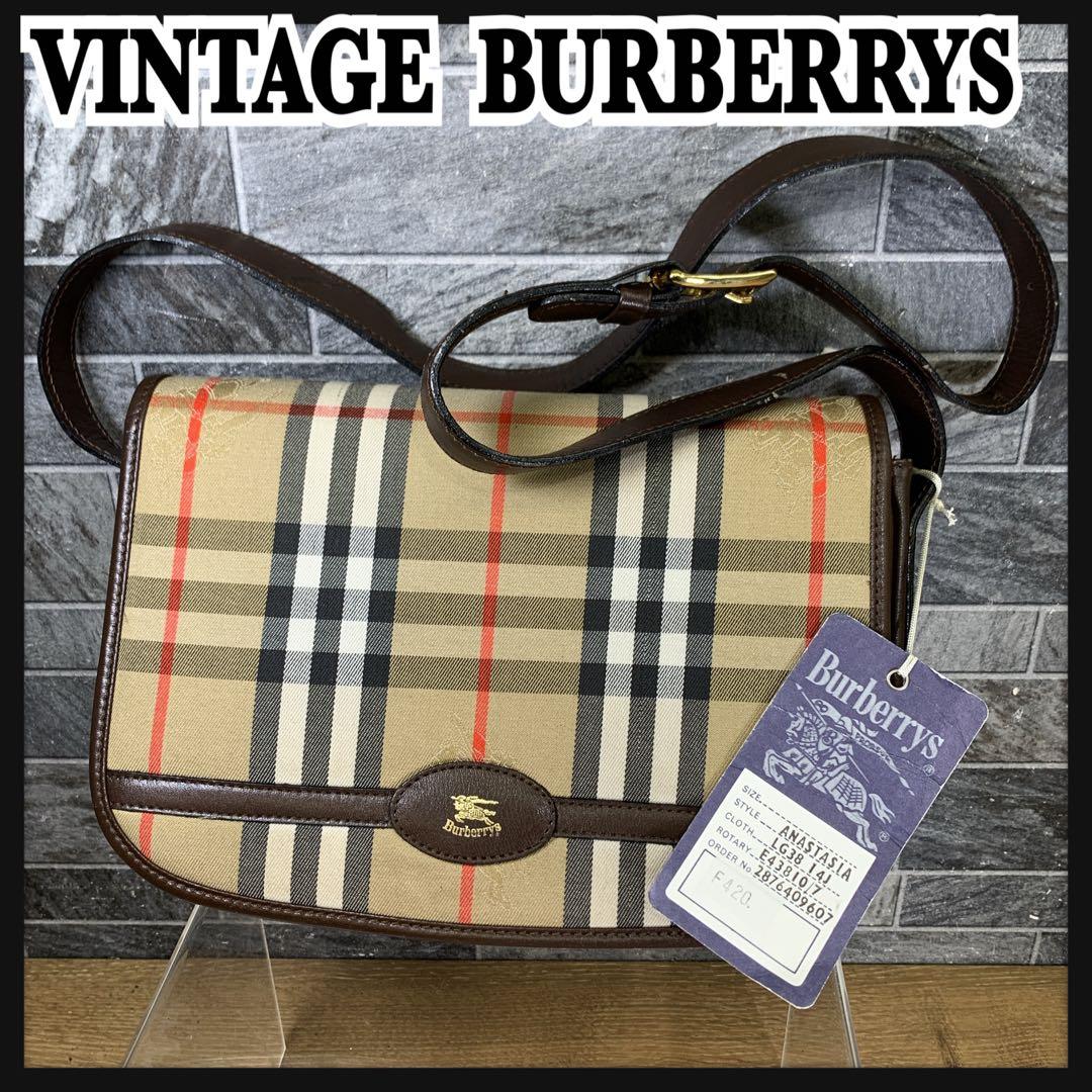 希少 タグ付き　オールド　BURBERRYS　ノバチェック　ショルダーバッグ