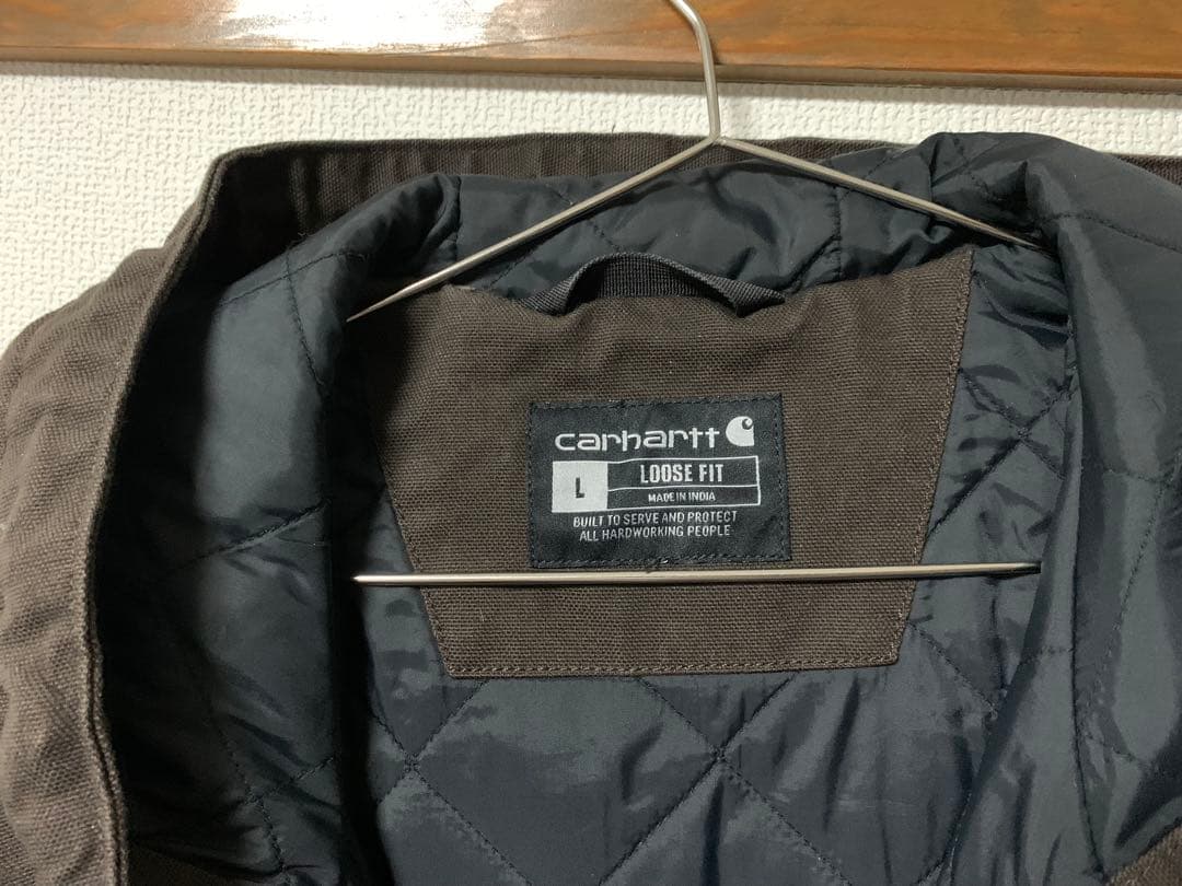 Carhartt/カーハート キルティングライナー ダック フードジャケット L
