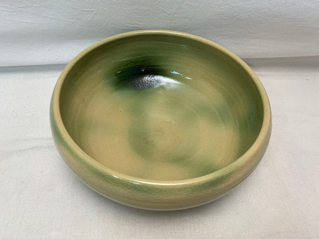 ほぼ未使用 茶道具 陶斎作 宮島焼き 平水指 陶印 塗り蓋 水差し