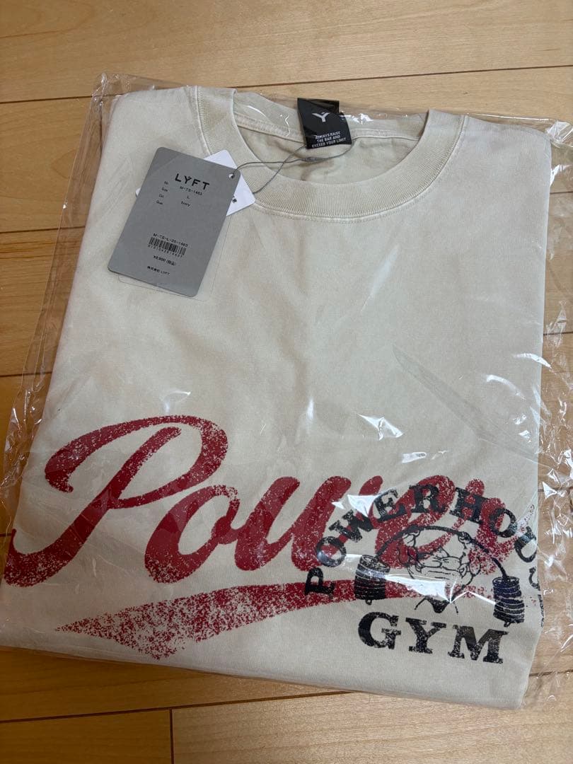 LYFT × Power House Gym ビッグTシャツ アイボリー　L