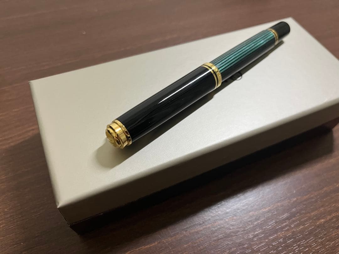 PELIKAN ペリカン スーベレーンM800 18k 万年筆緑縞 EFニブ程度