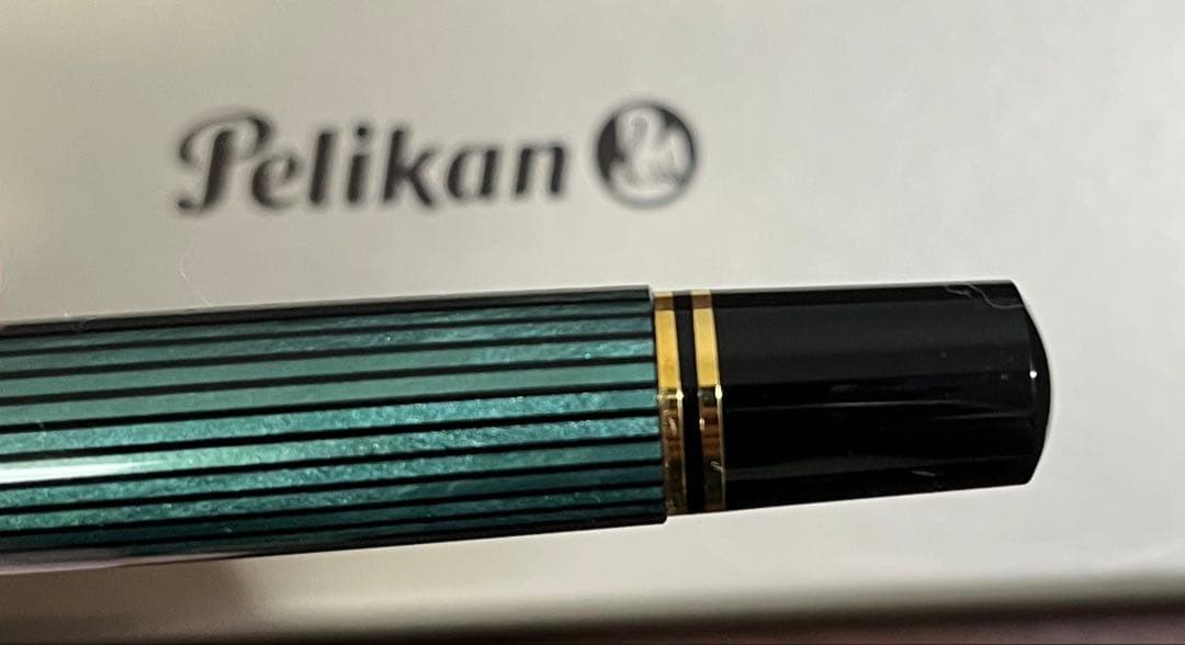 PELIKAN ペリカン スーベレーンM800 18k 万年筆緑縞 EFニブ程度