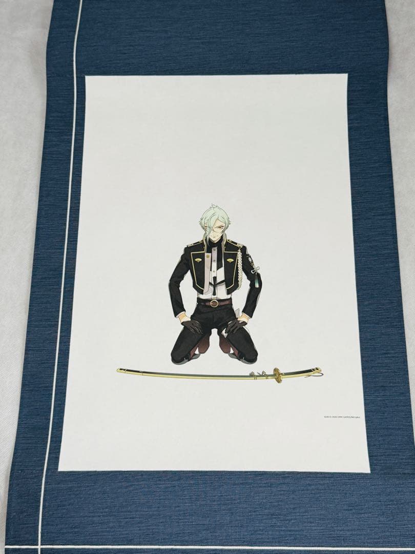 膝丸 跪坐 跪座 掛け軸 刀剣乱舞 本丸博 受注生産 つむぎ織掛け軸