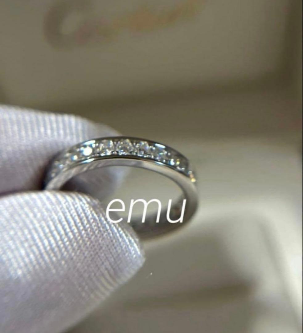 とむ様 / 最高級モアサナイト / フルエタニティリング / レール留め