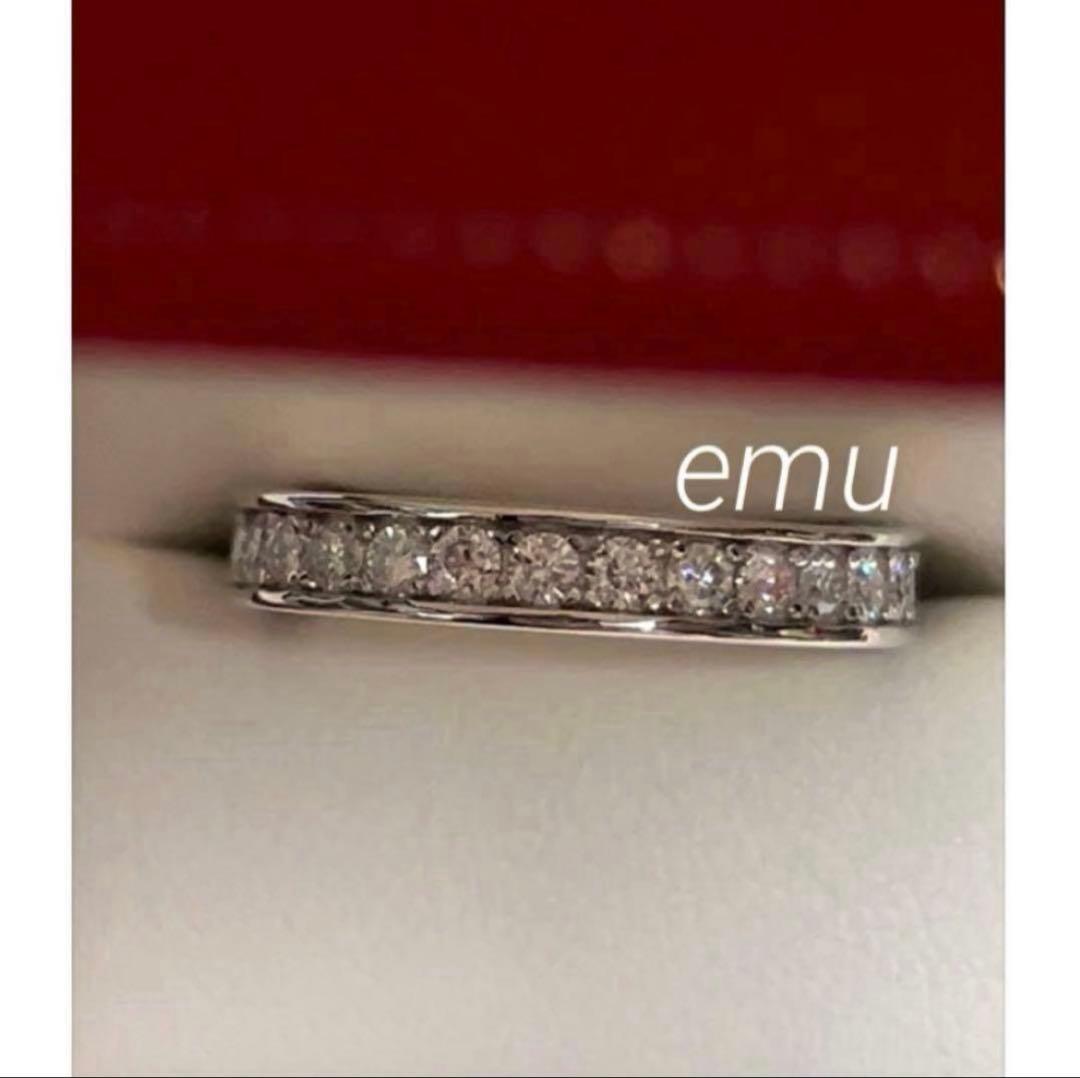 とむ様 / 最高級モアサナイト / フルエタニティリング / レール留め