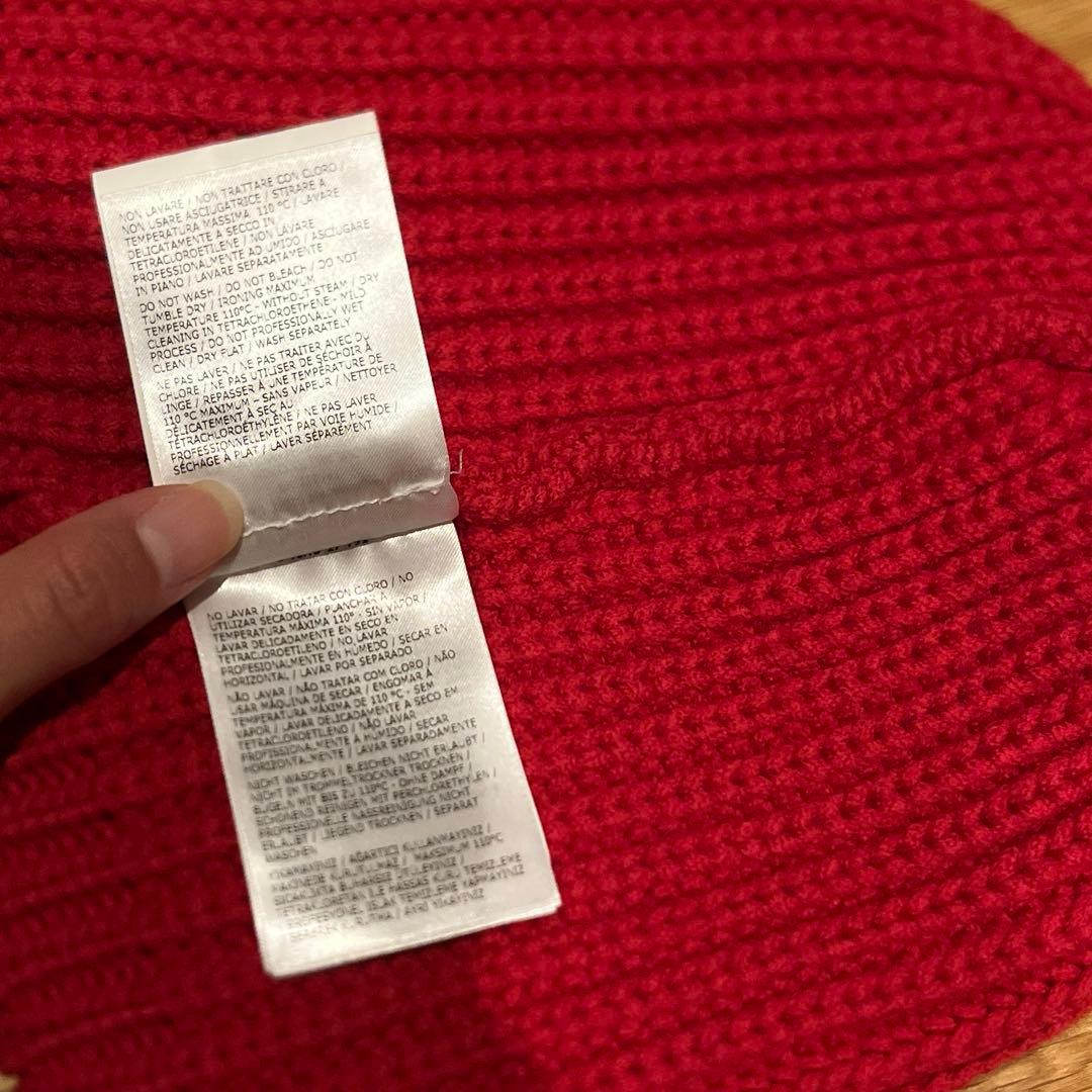 モンクレール ニット帽 赤