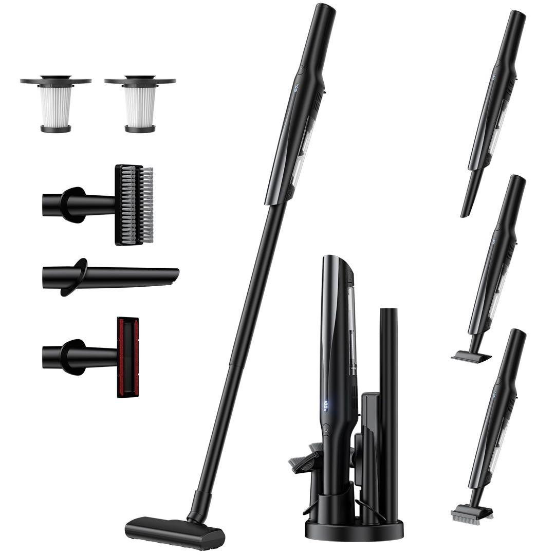 超強吸引 コードレス掃除機 0.5kg超軽量 45分連続 収納充電一体 静音