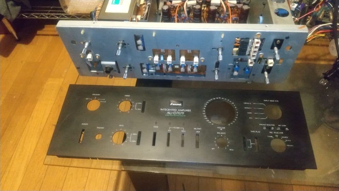 SANSUI AU-D707F ブラック ステレオプリメインアンプ メンテ施工済