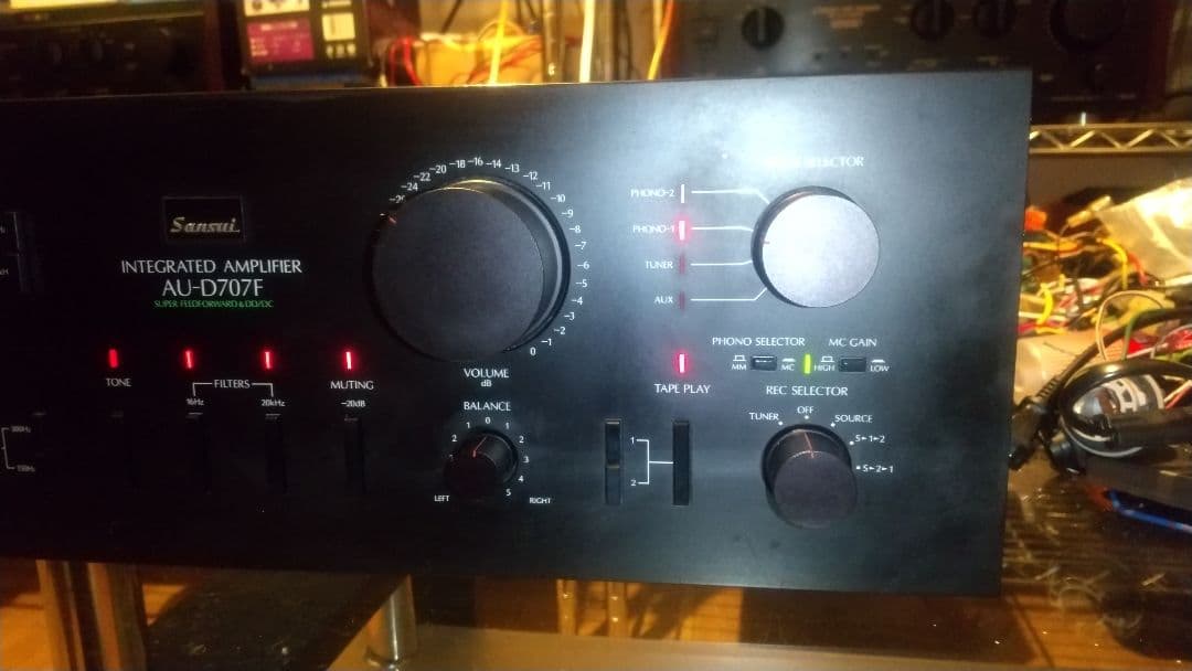 SANSUI AU-D707F ブラック ステレオプリメインアンプ メンテ施工済
