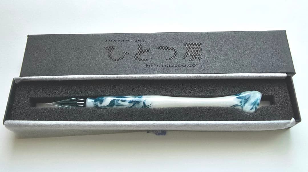 み*み様 ガラスペン ひとつ房 流水納戸色