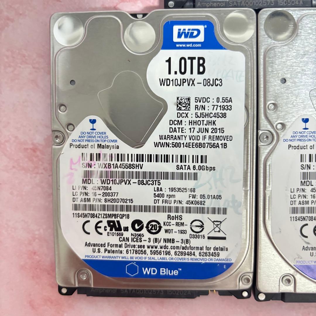 【1TB】【Western Digital製 統一】★2.5インチ★内臓HDD★