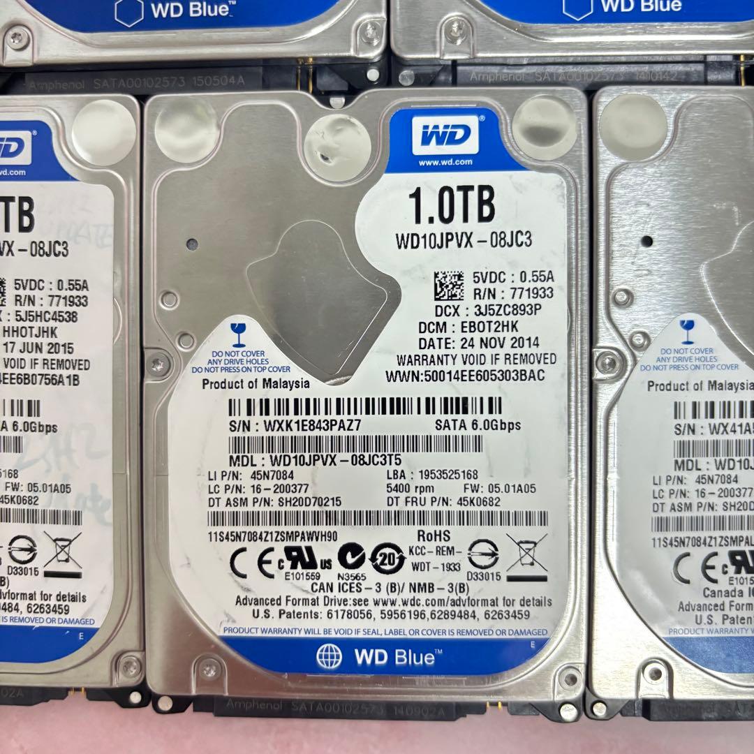 【1TB】【Western Digital製 統一】★2.5インチ★内臓HDD★