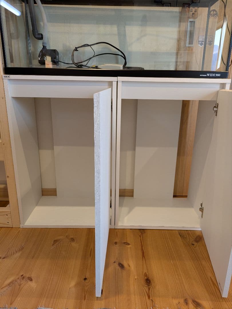 90cm　ガラス水槽　水槽台　フィルター　ポンプ　ライト　ヒーター　引取限定