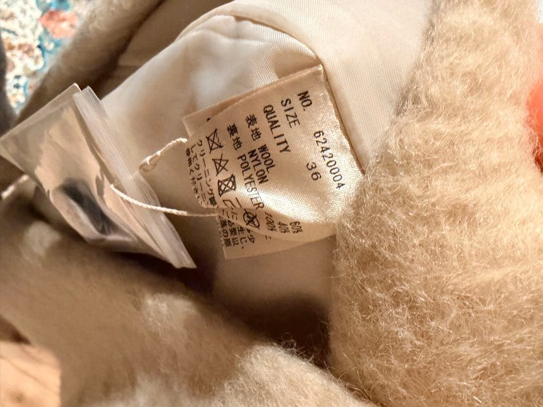 アンヌークanuke Collarless ShaggyCoat シャギーコート