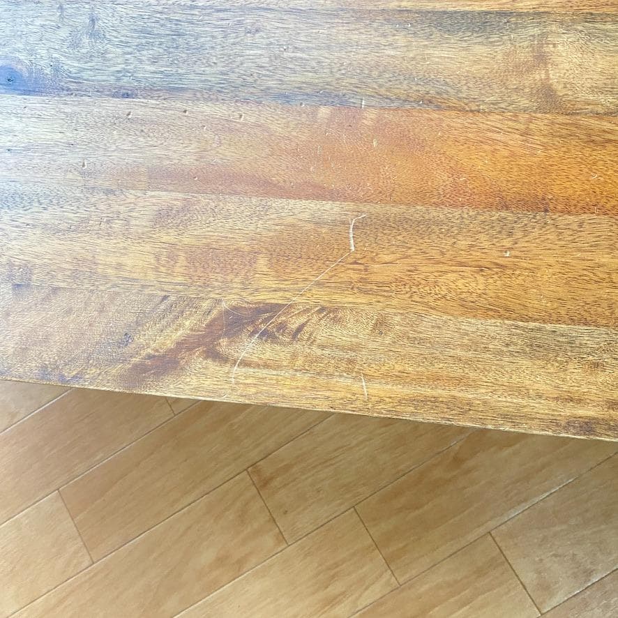 トロリーテーブル センターテーブル ローテーブル レトロ系 木製 鉄車輪付き