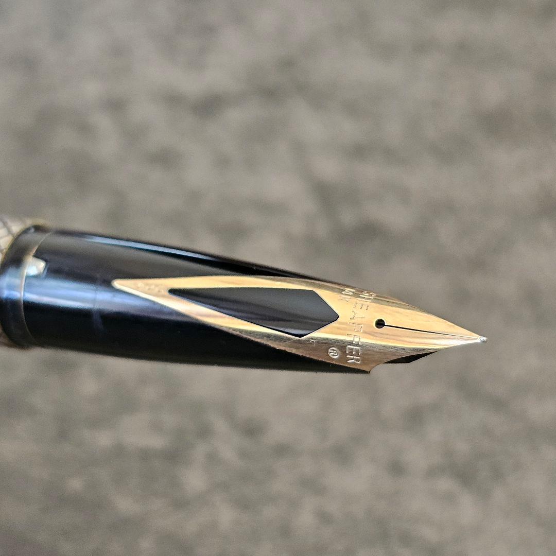 SHEAFFERヴィンテージ万年筆　14金　スターリングシルバー