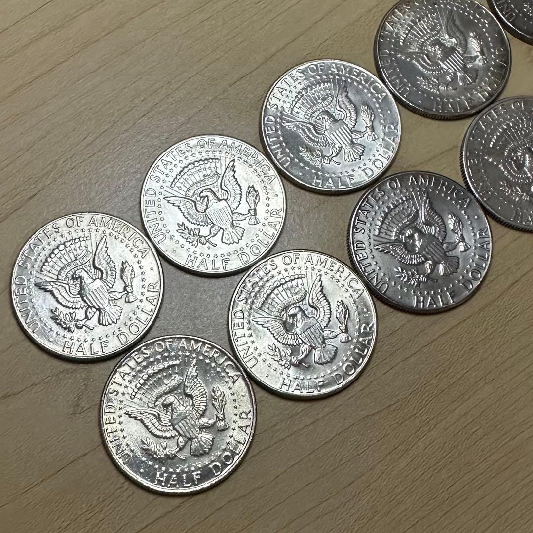 ケネディ ハーフダラー 1964年 10枚 シルバー 銀貨 銀品位90 b