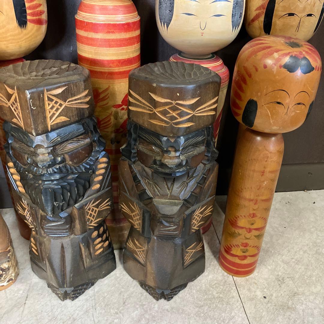 D-3 昭和レトロ 木製 こけし 小芥子 ニポポ 14体セット まとめ売り