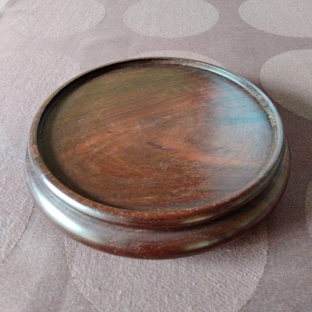 中国骨董陶磁器を乗せる安定した鑑賞台、台座最高級天然紫壇細工精製高級感のあるもの