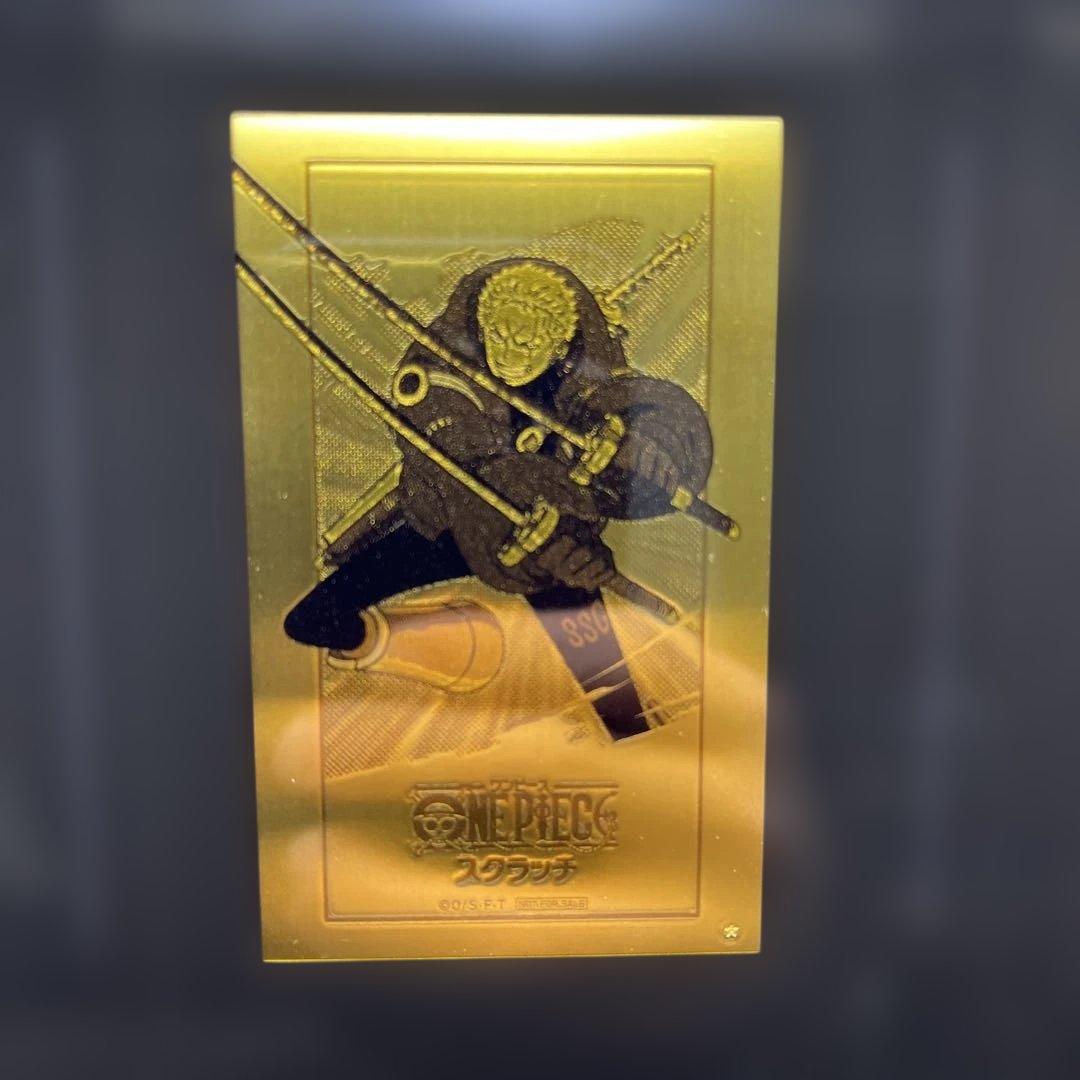 ワンピーススクラッチ　純金製オリジナル　イラストプレート　当選品