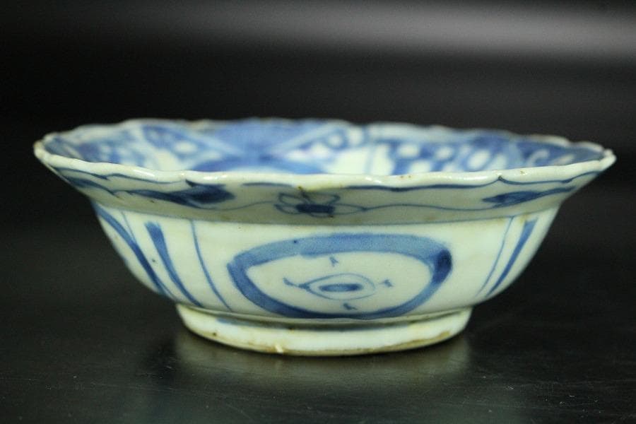 中国美術 染付 芙蓉手 碗 揃 五件(K-XA690)