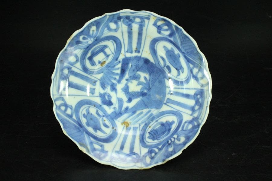 中国美術 染付 芙蓉手 碗 揃 五件(K-XA690)