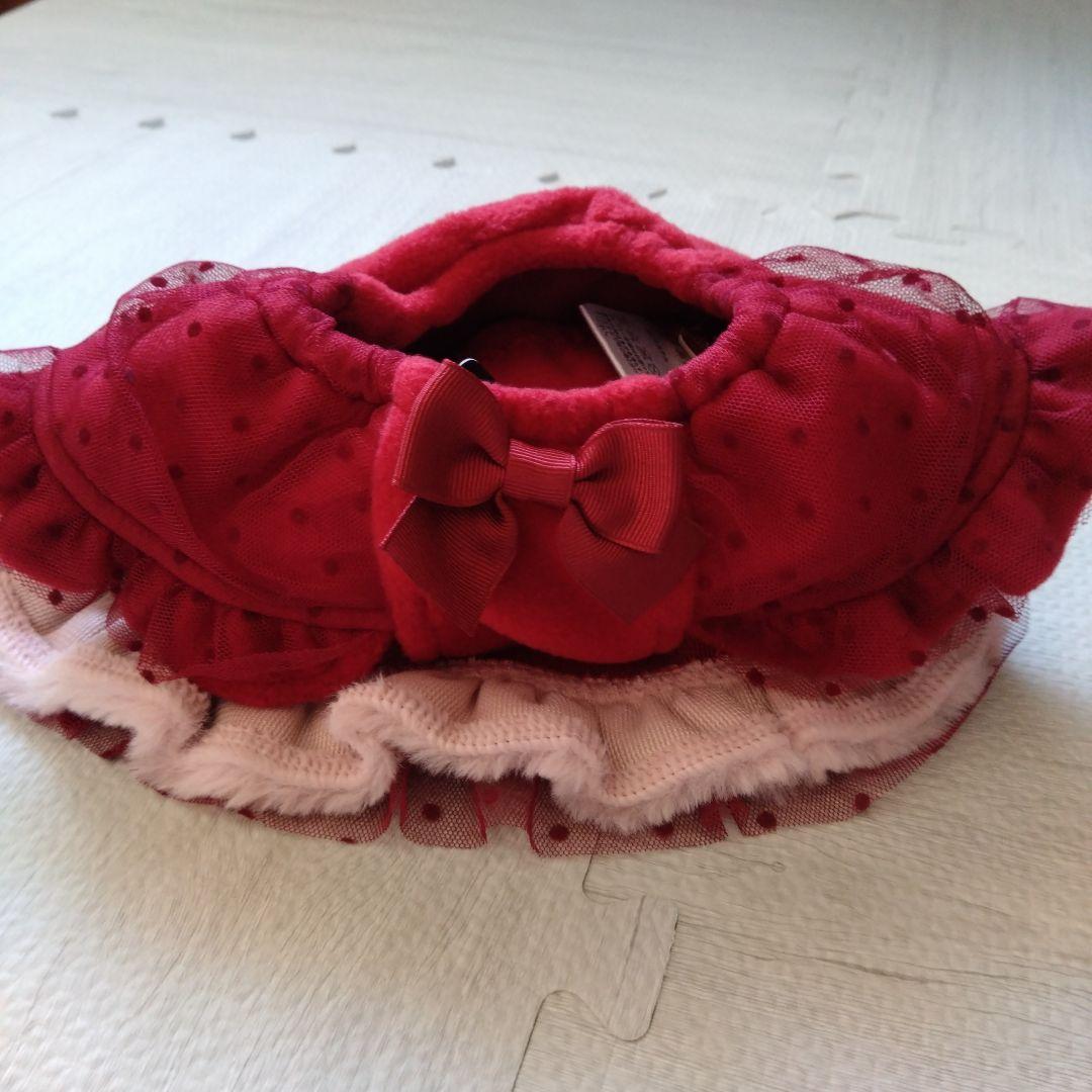 CanNanaクマ刺繍付き赤犬服