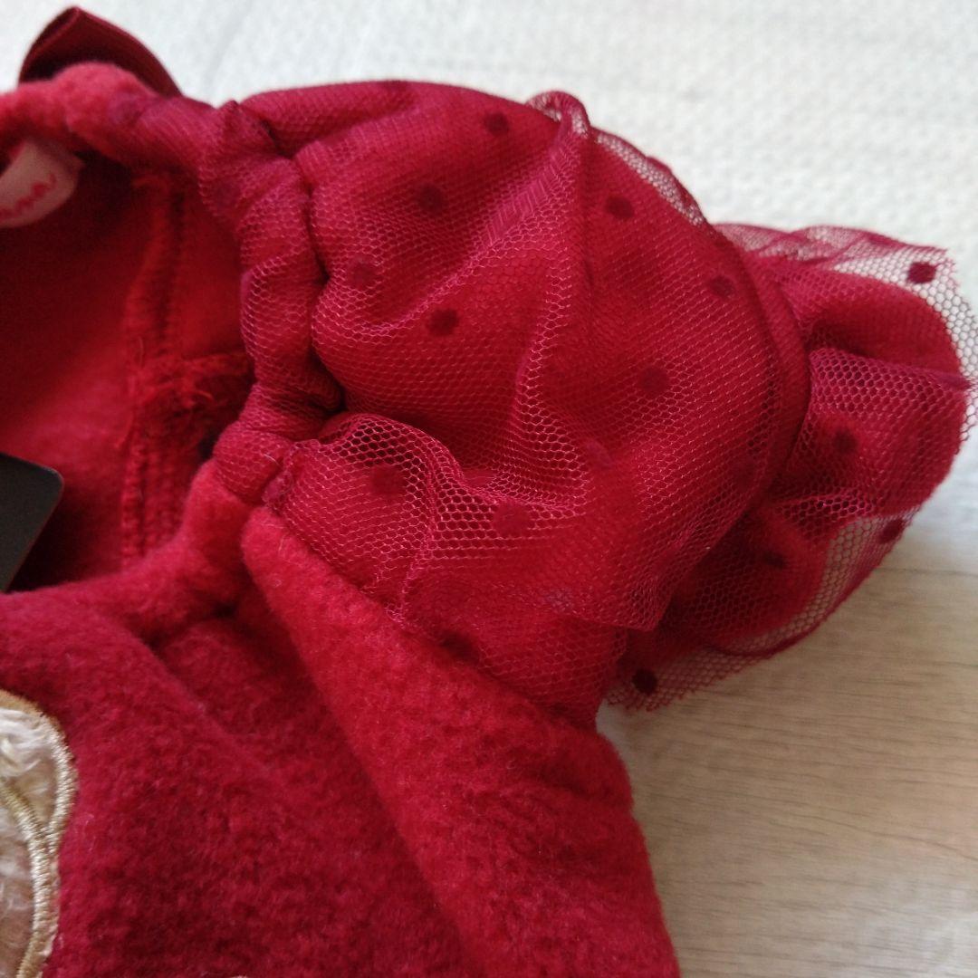 CanNanaクマ刺繍付き赤犬服