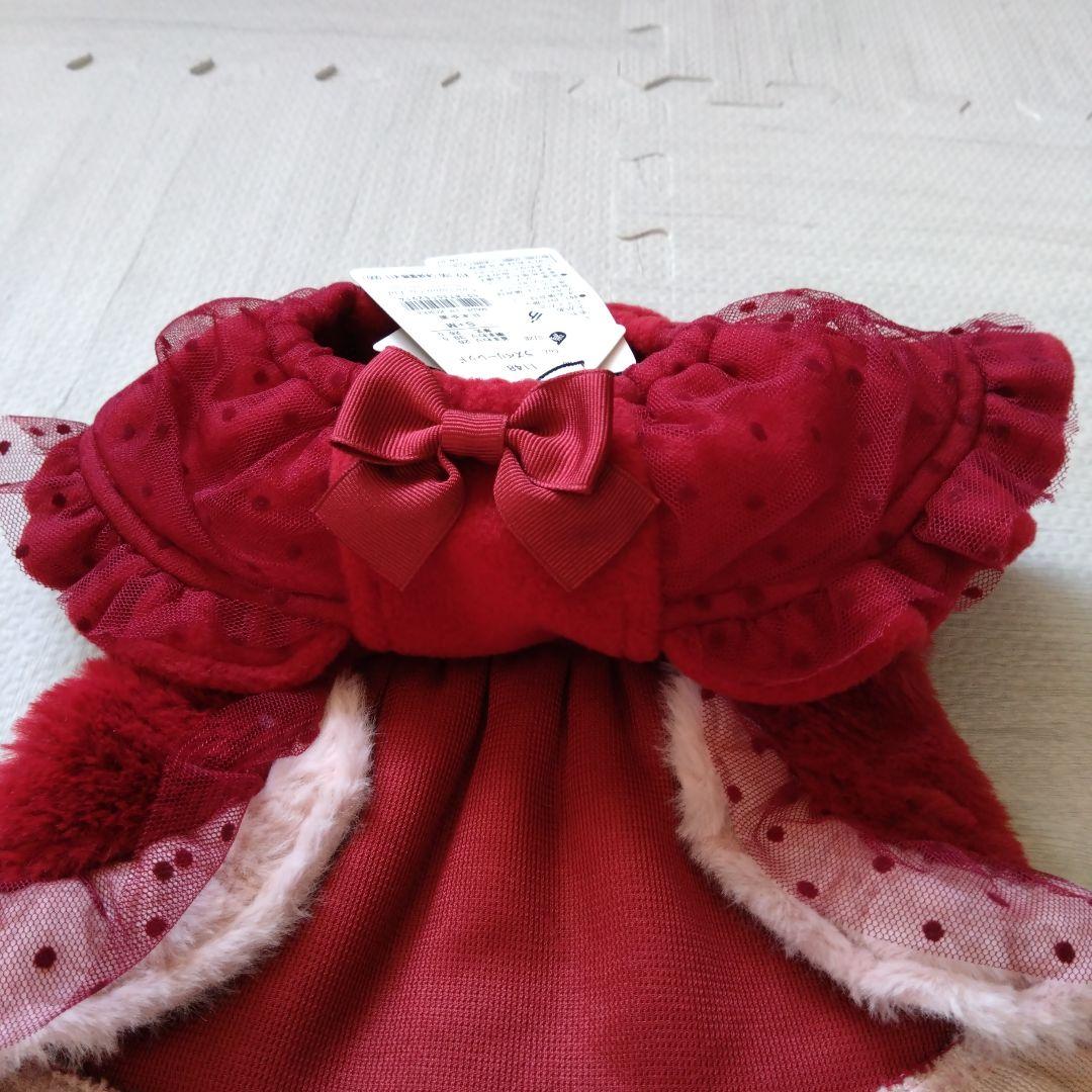 CanNanaクマ刺繍付き赤犬服