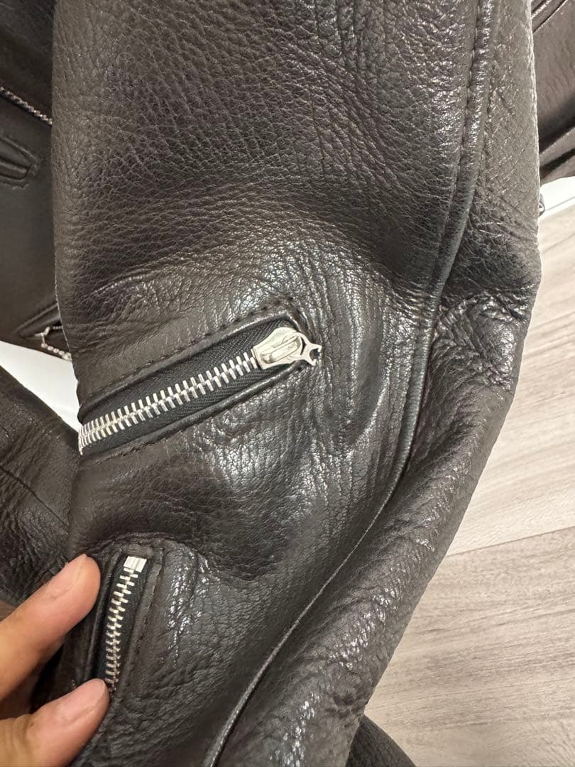 ルイスレザー×リアルマッコイズ ライトニング 38 ディアスキン エイジング済み