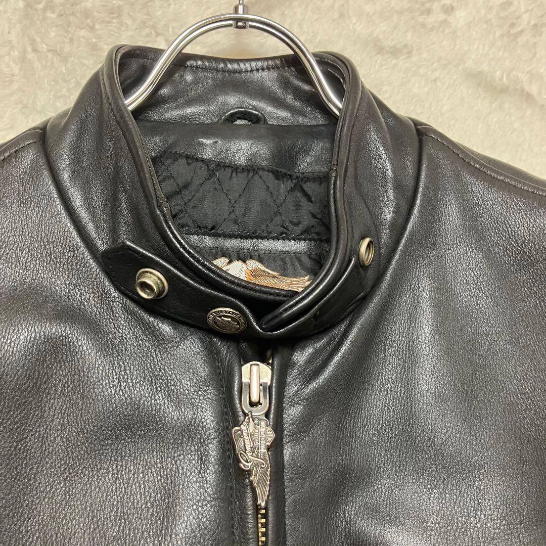 ハーレーダビッドソン 裏地キルティング 本革 肉厚 レザージャケット ライダース