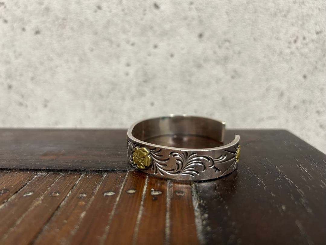 goro's 特注オーダー品 唐草ダブルローズ バングル/M/ゴローズ