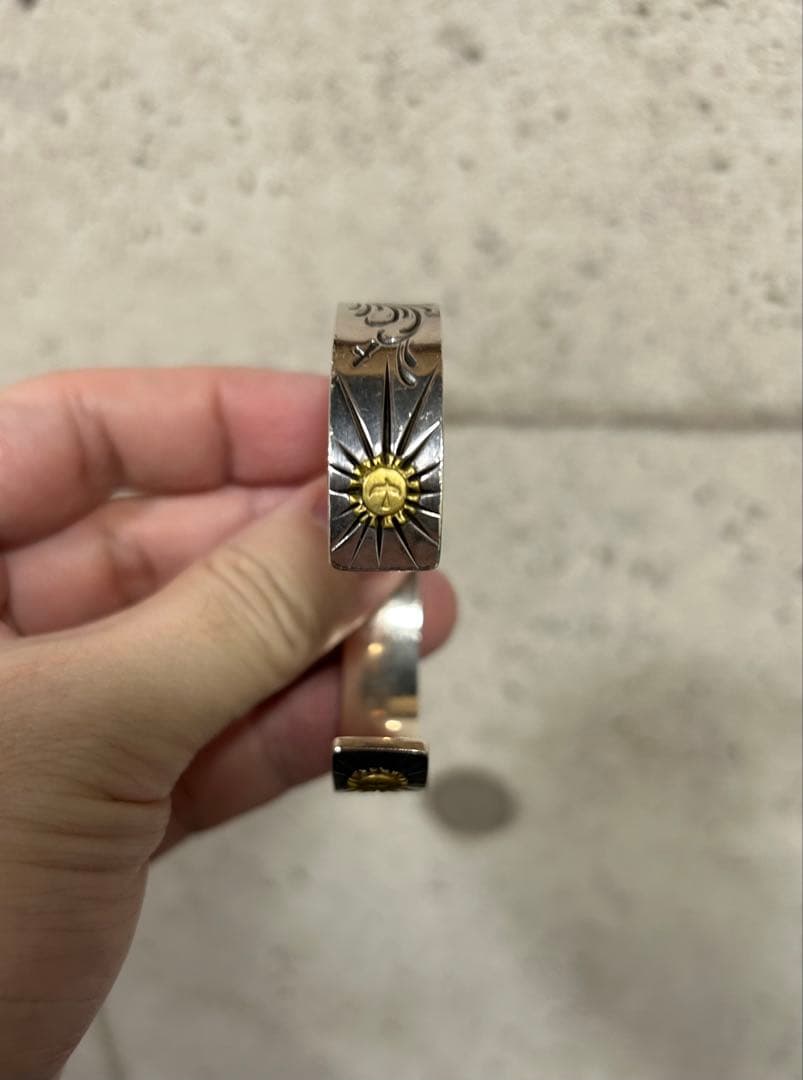 goro's 特注オーダー品 唐草ダブルローズ バングル/M/ゴローズ