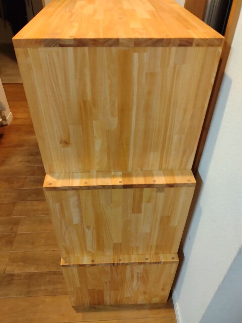 木製　ハンドメイド　オーダー　コの字　テーブル　サイドテーブルラック　カウンター