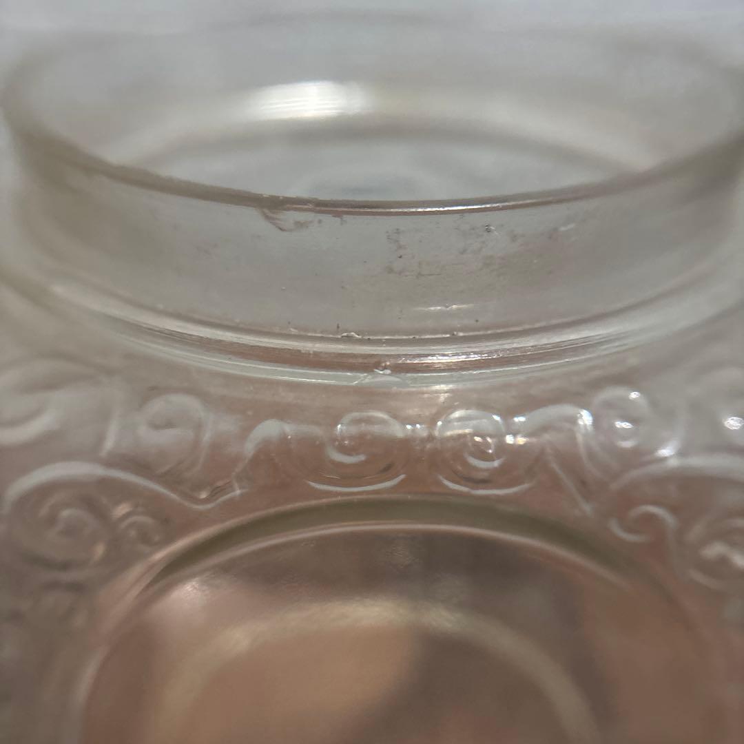 唐草文様 あめや瓶 菓子瓶 アルミ蓋 レア レトロ