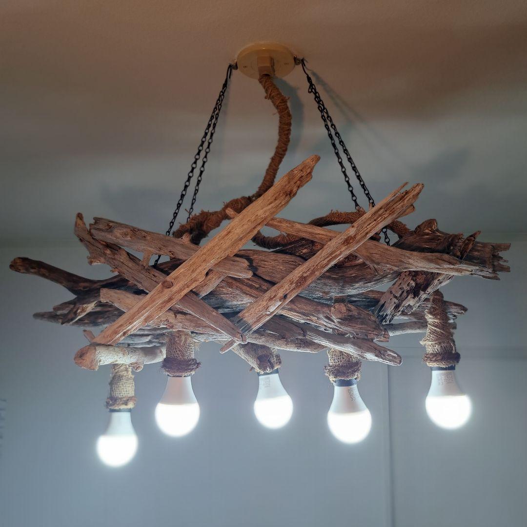 NO.L280 流木ペンダントライト 5灯　LED60W相当×5灯付　20帖OK